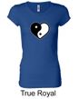 Ladies Yoga Shirt Yin Yang Heart Longer Length Tee T-Shirt