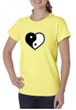 Ladies Yoga Shirt Yin Yang Heart Organic Tee T-Shirt