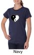 Ladies Yoga Shirt Yin Yang Heart Organic Tee T-Shirt