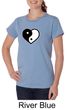 Ladies Yoga Shirt Yin Yang Heart Organic Tee T-Shirt