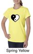 Ladies Yoga Shirt Yin Yang Heart Organic Tee T-Shirt