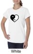 Ladies Yoga Shirt Yin Yang Heart Organic Tee T-Shirt
