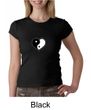 Ladies Yoga Shirt Yin Yang Heart Small Print Crewneck Tee T-Shirt