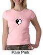 Ladies Yoga Shirt Yin Yang Heart Small Print Crewneck Tee T-Shirt