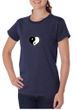 Ladies Yoga Shirt Yin Yang Heart Small Print Organic Tee T-Shirt