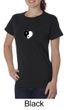 Ladies Yoga Shirt Yin Yang Heart Small Print Organic Tee T-Shirt