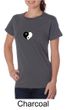 Ladies Yoga Shirt Yin Yang Heart Small Print Organic Tee T-Shirt