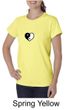 Ladies Yoga Shirt Yin Yang Heart Small Print Organic Tee T-Shirt