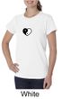 Ladies Yoga Shirt Yin Yang Heart Small Print Organic Tee T-Shirt