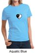 Ladies Yoga Shirt Yin Yang Heart Small Print Tee T-Shirt