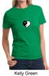 Ladies Yoga Shirt Yin Yang Heart Small Print Tee T-Shirt