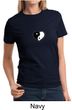 Ladies Yoga Shirt Yin Yang Heart Small Print Tee T-Shirt