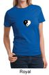 Ladies Yoga Shirt Yin Yang Heart Small Print Tee T-Shirt