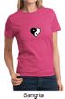 Ladies Yoga Shirt Yin Yang Heart Small Print Tee T-Shirt