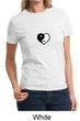 Ladies Yoga Shirt Yin Yang Heart Small Print Tee T-Shirt
