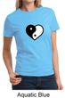 Ladies Yoga Shirt Yin Yang Heart Tee T-Shirt