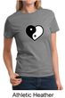 Ladies Yoga Shirt Yin Yang Heart Tee T-Shirt