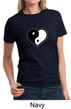 Ladies Yoga Shirt Yin Yang Heart Tee T-Shirt