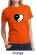 Ladies Yoga Shirt Yin Yang Heart Tee T-Shirt