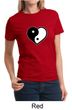Ladies Yoga Shirt Yin Yang Heart Tee T-Shirt