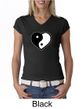 Ladies Yoga Shirt Yin Yang Heart V-neck Tee T-Shirt