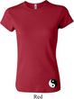 Ladies Yoga Shirt Yin Yang Patch Bottom Print Crewneck Tee T-Shirt