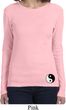 Ladies Yoga Shirt Yin Yang Patch Bottom Print Long Sleeve Tee T-Shirt