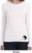 Ladies Yoga Shirt Yin Yang Patch Bottom Print Long Sleeve Tee T-Shirt