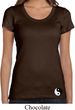 Ladies Yoga Shirt Yin Yang Patch Bottom Print Scoop Neck Tee T-Shirt