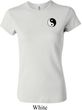 Ladies Yoga Shirt Yin Yang Patch Pocket Print Crewneck Tee T-Shirt