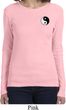 Ladies Yoga Shirt Yin Yang Patch Pocket Print Long Sleeve Tee T-Shirt
