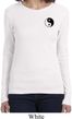 Ladies Yoga Shirt Yin Yang Patch Pocket Print Long Sleeve Tee T-Shirt