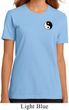 Ladies Yoga Shirt Yin Yang Patch Pocket Print Organic Tee T-Shirt