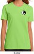 Ladies Yoga Shirt Yin Yang Patch Pocket Print Organic Tee T-Shirt