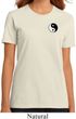 Ladies Yoga Shirt Yin Yang Patch Pocket Print Organic Tee T-Shirt