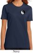 Ladies Yoga Shirt Yin Yang Patch Pocket Print Organic Tee T-Shirt