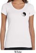 Ladies Yoga Shirt Yin Yang Patch Pocket Print Scoop Neck Tee T-Shirt