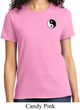 Ladies Yoga Shirt Yin Yang Patch Pocket Print Tee T-Shirt
