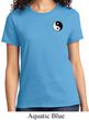 Ladies Yoga Shirt Yin Yang Patch Pocket Print Tee T-Shirt