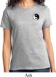 Ladies Yoga Shirt Yin Yang Patch Pocket Print Tee T-Shirt