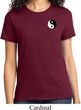 Ladies Yoga Shirt Yin Yang Patch Pocket Print Tee T-Shirt