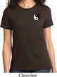 Ladies Yoga Shirt Yin Yang Patch Pocket Print Tee T-Shirt
