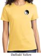 Ladies Yoga Shirt Yin Yang Patch Pocket Print Tee T-Shirt