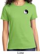 Ladies Yoga Shirt Yin Yang Patch Pocket Print Tee T-Shirt