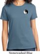 Ladies Yoga Shirt Yin Yang Patch Pocket Print Tee T-Shirt