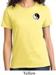 Ladies Yoga Shirt Yin Yang Patch Pocket Print Tee T-Shirt