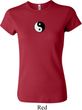 Ladies Yoga Shirt Yin Yang Patch Small Print Crewneck Tee T-Shirt