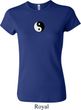 Ladies Yoga Shirt Yin Yang Patch Small Print Crewneck Tee T-Shirt
