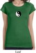 Ladies Yoga Shirt Yin Yang Patch Small Print Longer Length Tee T-Shirt