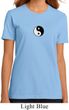 Ladies Yoga Shirt Yin Yang Patch Small Print Organic Tee T-Shirt